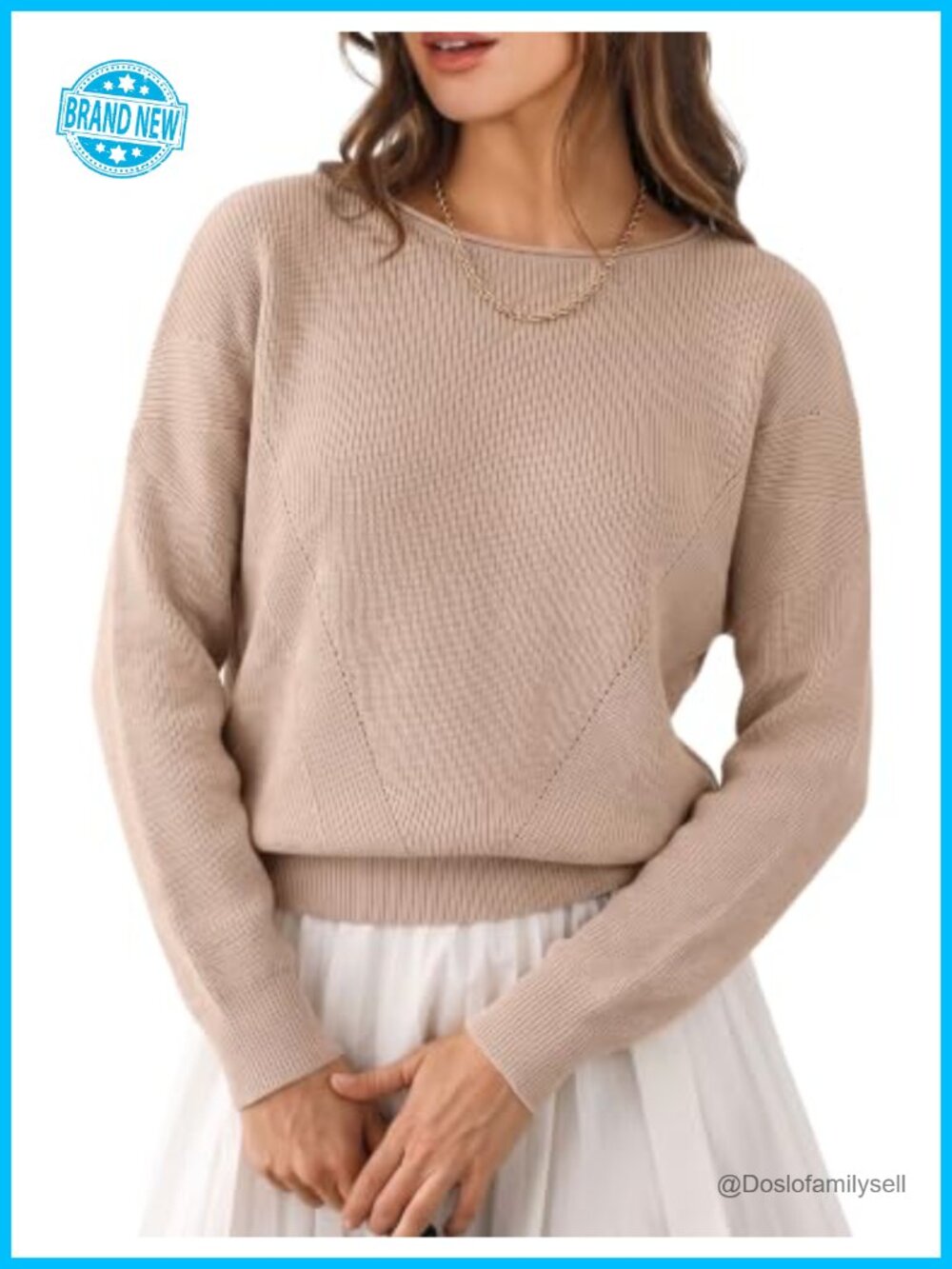 Womens Crochet Knit Sweater Textured Ribbed Cropped Pullover